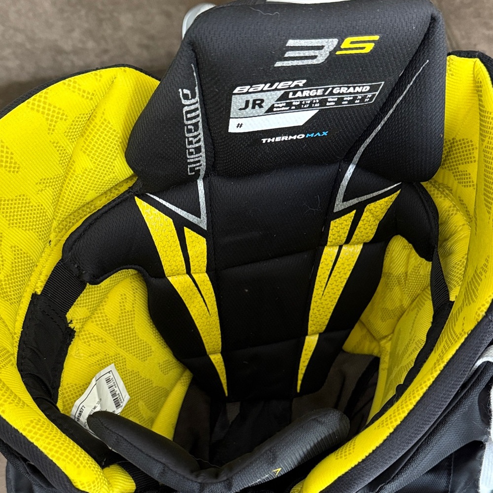 Bauer Supreme 3S Black and Yellow Youth Athletic Shorts - Picture 5 of 5